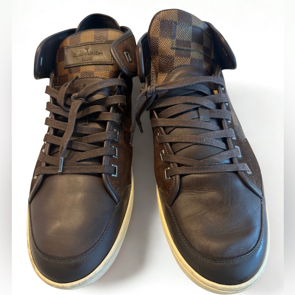 Louis Vuitton Men's Dark Brown Checkered Sneakers